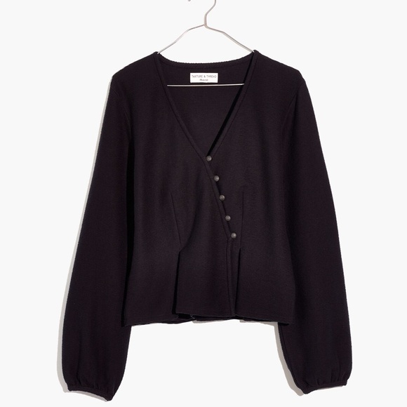 Madewell NWT Texture & Thread Madewell Button Wrap Shirt - Picture 2 of 11